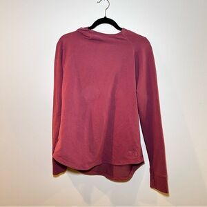 The North Face Women's Pink Long Sleeve Hooded Top with Thumb holes, size L